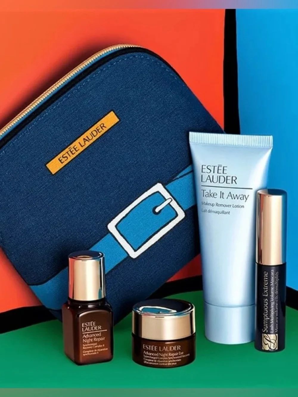 Estee Lauder NEW Eye Supercharged 5pc Deluxe Limited Set with Mini Pouch
